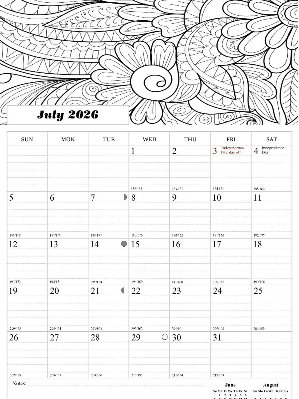 2026-2027 Wall Calendar Spiral-bound Twin-Wire - 18 Months 11" x 17" Flowers